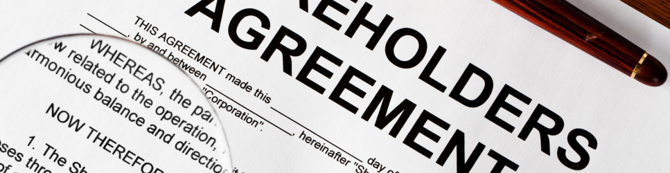 Image of a Shareholder Agreement template and Pen