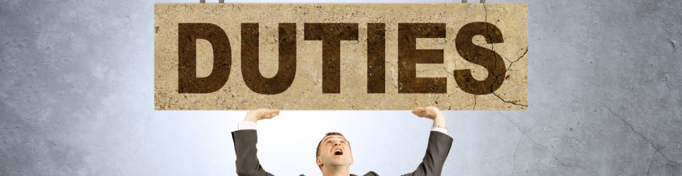 Image of a director holding up their duties for webheader