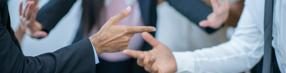 Image of an argument during mediation for what happens when mediation fails web header.