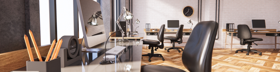 Image of a modern office space for header image of article on Advice when relocating as a business
