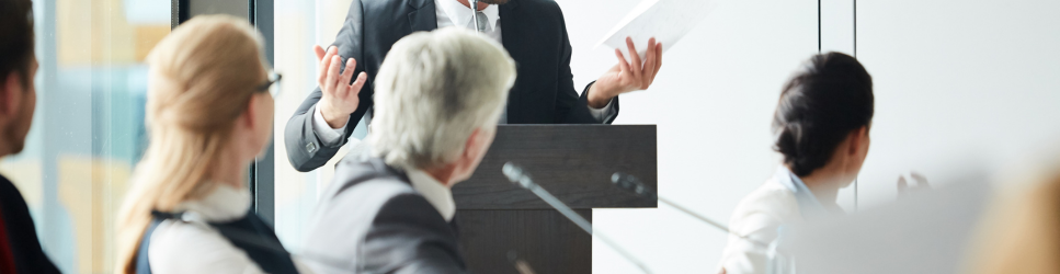 Image of a union staff listening to court findings