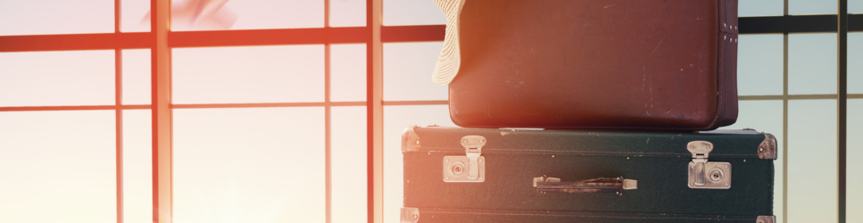 Image of luggage at an airport for annual leave article