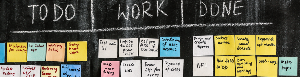 Image of a chalk board with a to-do list for the workplace