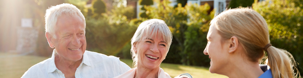 Image of a couple at a care home
