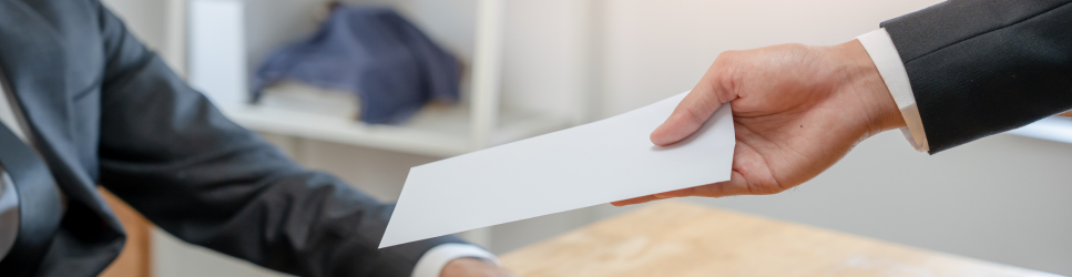 Image of an employing receiving commission pay package.