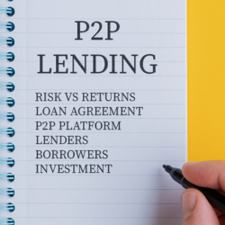 Image of P2P lending on a notepad