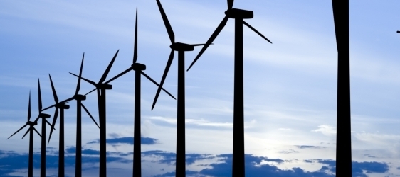 Renewable Energy - Wind Turbines Background Image
