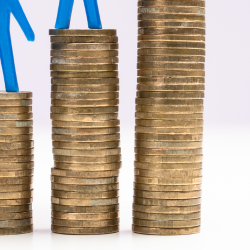 Image of stacks of coins increasing in size.
