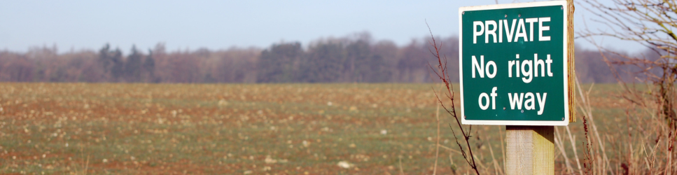 No public rights over land.