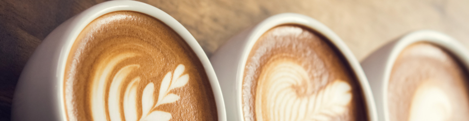 Image of three coffes on a table for article header image