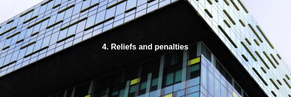 Reliefs and penalties - sub heading image