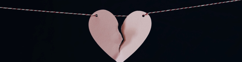 Marriage versus cohabitation paper heart background image