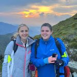 Jorja Ellis and Grace Wright on the Snowdon at Sunrise event