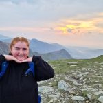 Alex Ashbrook near the peak of SNowdon