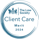 The Law Society Client Care Merit Logo