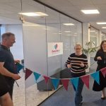 Helen Davies, Family Law Solicitor participating in charity egg and spoon race
