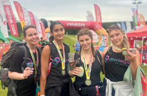 Gower Coast Dementia UK Team Finish Line Photo