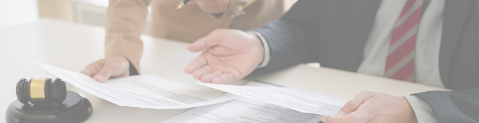 Court of Protection Applications Header image of a solicitor reviewing documents with a client
