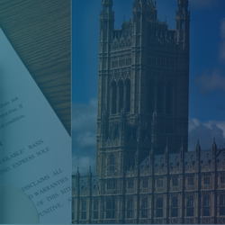 Lasting Powers of Attorney Document and image of the Houses of Parliment.