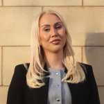 Molly Drake, Commercial Property Solicitor. Photographed outside DTM Legal in Chester