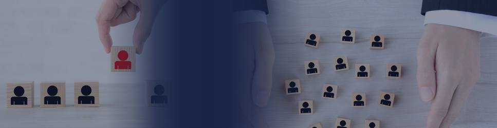 Image of hands restructuring people