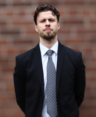 Ioannis Rathbone, Paralegal, Residential Property. photographed outside DTM Legal Chester Office.