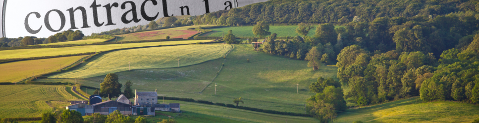 Image of a British farm with Contract in the skyline