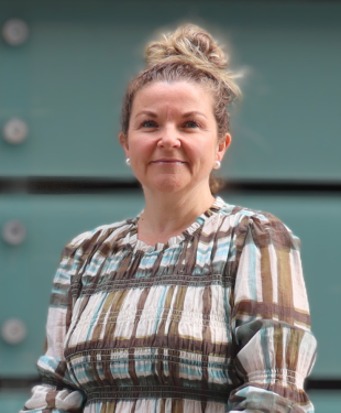 Fay Waldon from the DTM Legal Property team photographed outside DTM Legal Liverpool