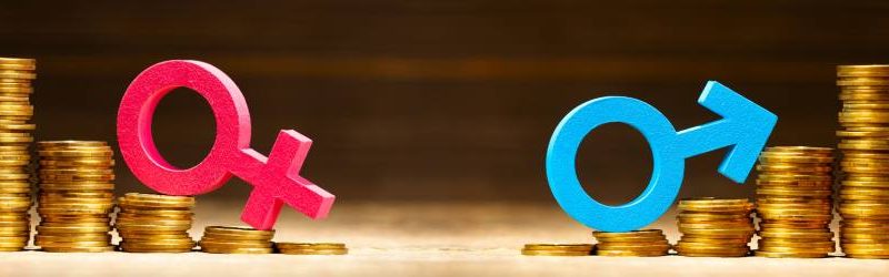 Equal Pay Image of money on gender symbols Website Header Image (95)