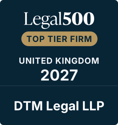 Legal 500 dtm legal llp top tier firm commercial litigation elsewhere in the north west 2027 logo
