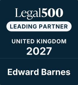 Legal 500 edward barnes leading partner corporate and commercial elsewhere in the north west 2027 logo