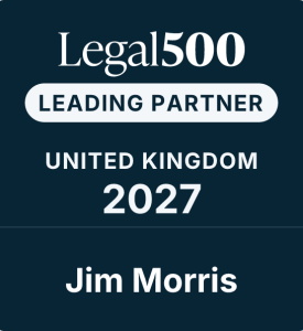 Legal 500 jim morris leading partner commercial litigation elsewhere in the north west 2027 logo