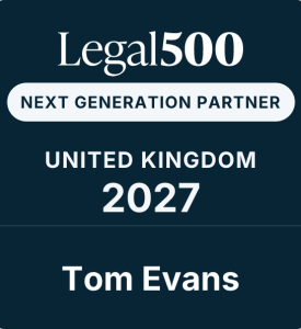 Legal 500 tom evans next generation partner employment 2027 Logo
