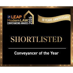 Leap Modern Law Conveyancing Awards 2026 Conveyancer of the Year logo