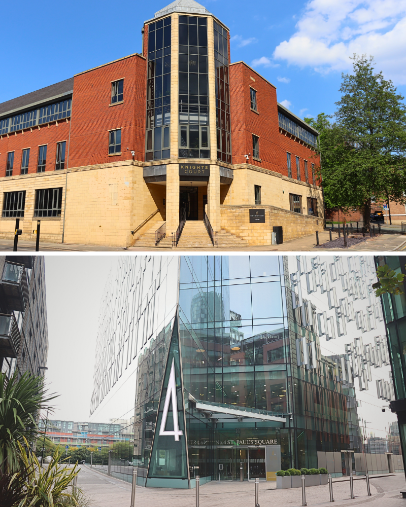 Exterior images of DTM Legal's offices in Chester and Liverpool